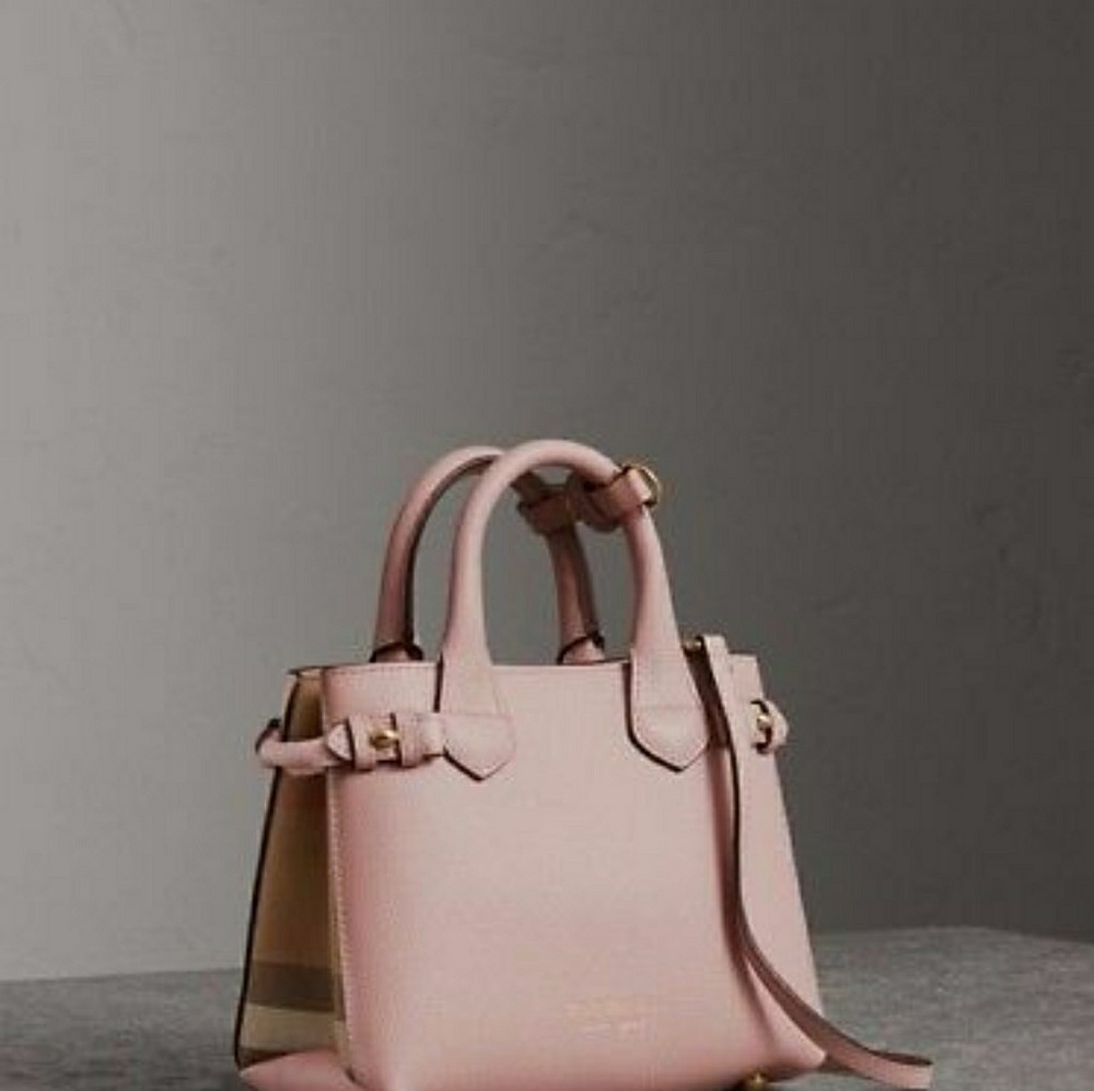 Burberry The Baby Banner Leather & House Check Tot